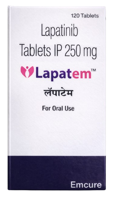 Lapatem 250mg Tablet 120's - Oncology Division Medicine by emcure pharmaceuticals pvt ltd