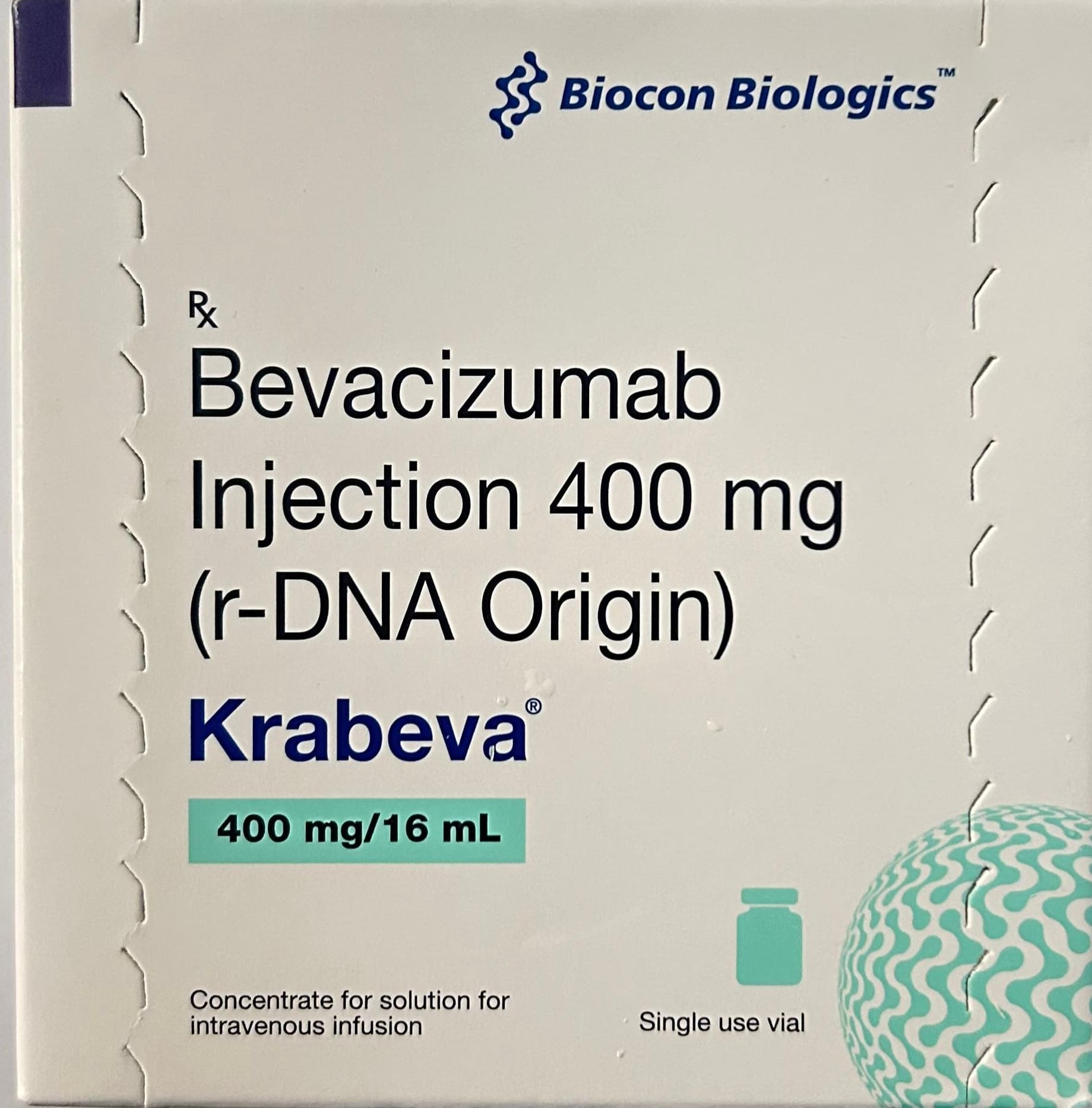 Krabeva 400mg Injection - Oncology Division Medicine by Biocon Biologics Ltd