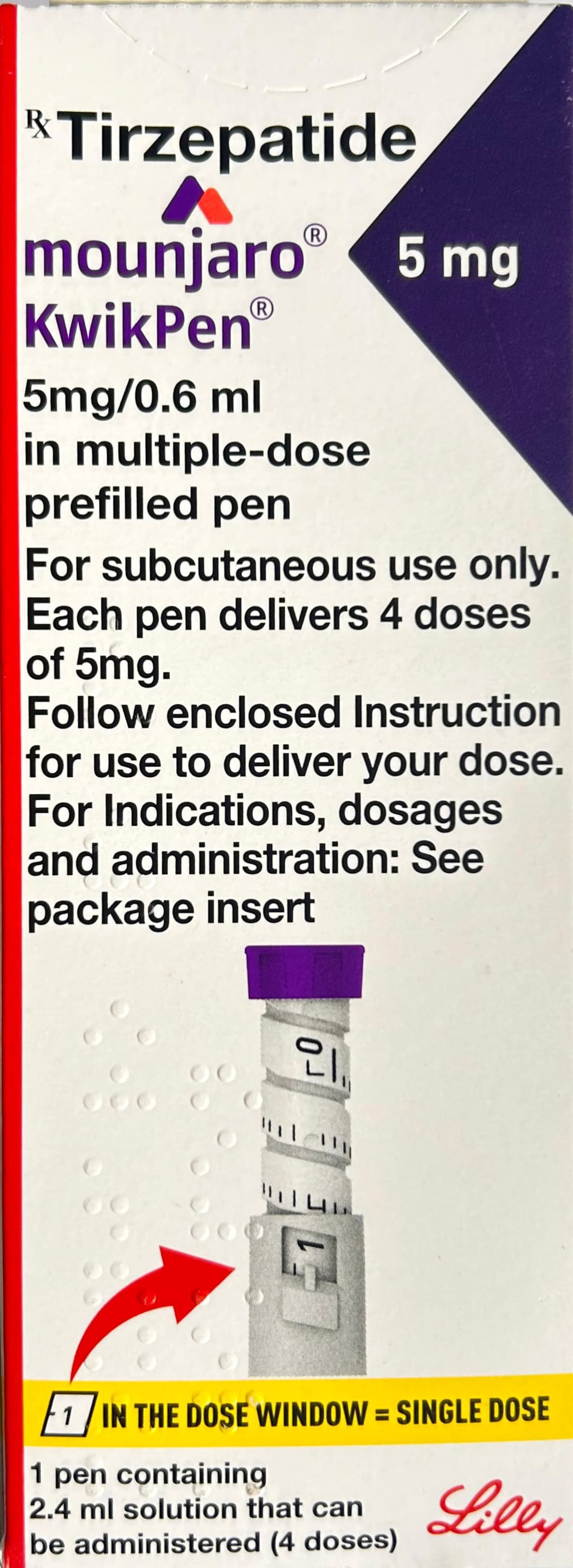 Mounjaro 5mg KwikPen - Diabetes Division Medicine by Eli Lilly & Company India Pvt Ltd