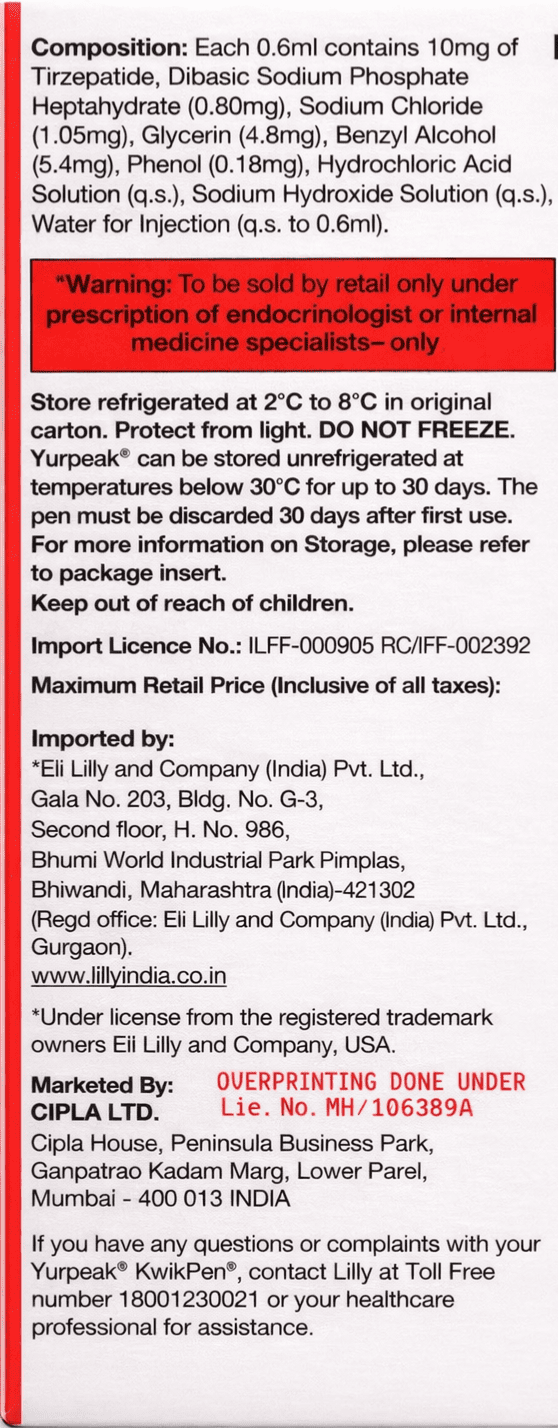 Yurpeak 10mg Kwikpen