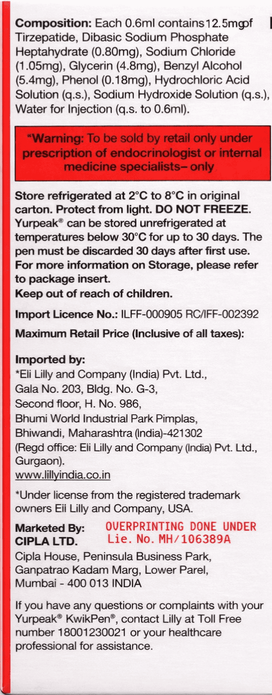 Yurpeak 12.5mg Kwikpen