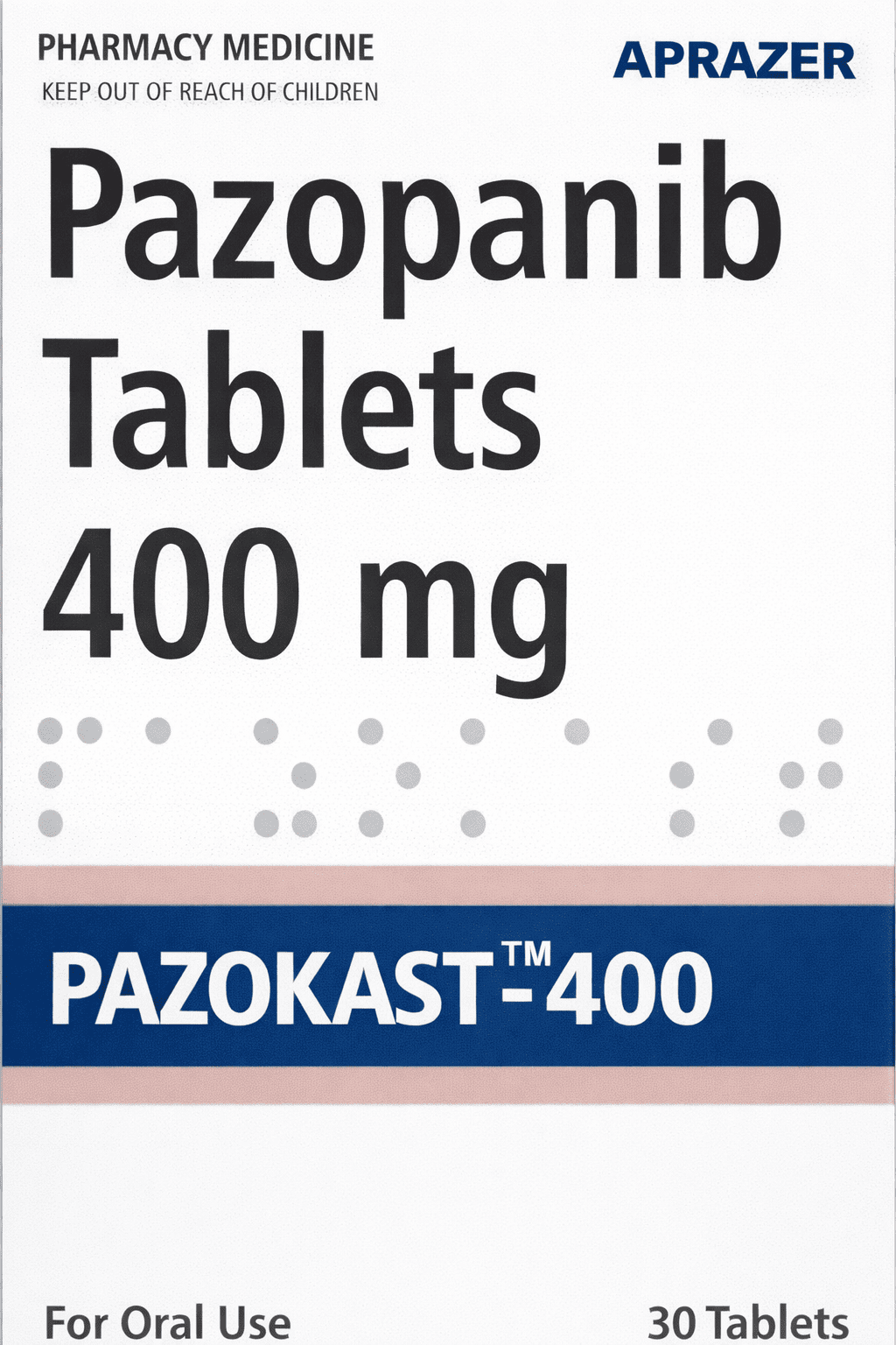 Pazokast 400mg Tablet - Oncology Division Medicine by Aprazer Healthcare Pvt Ltd