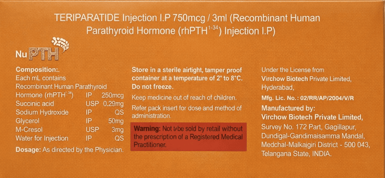 Nu Pth 750mcg Injection