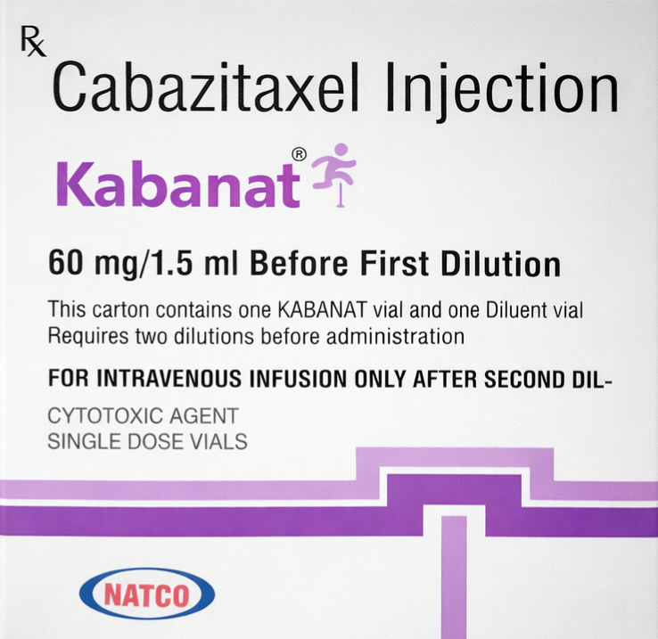 Kabanat 60mg Injection - Oncology Division Medicine by Natco Pharma Ltd