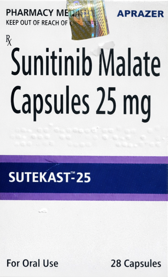 Sutekast 25mg Capsule - Oncology Division Medicine by Aprazer Healthcare Pvt Ltd