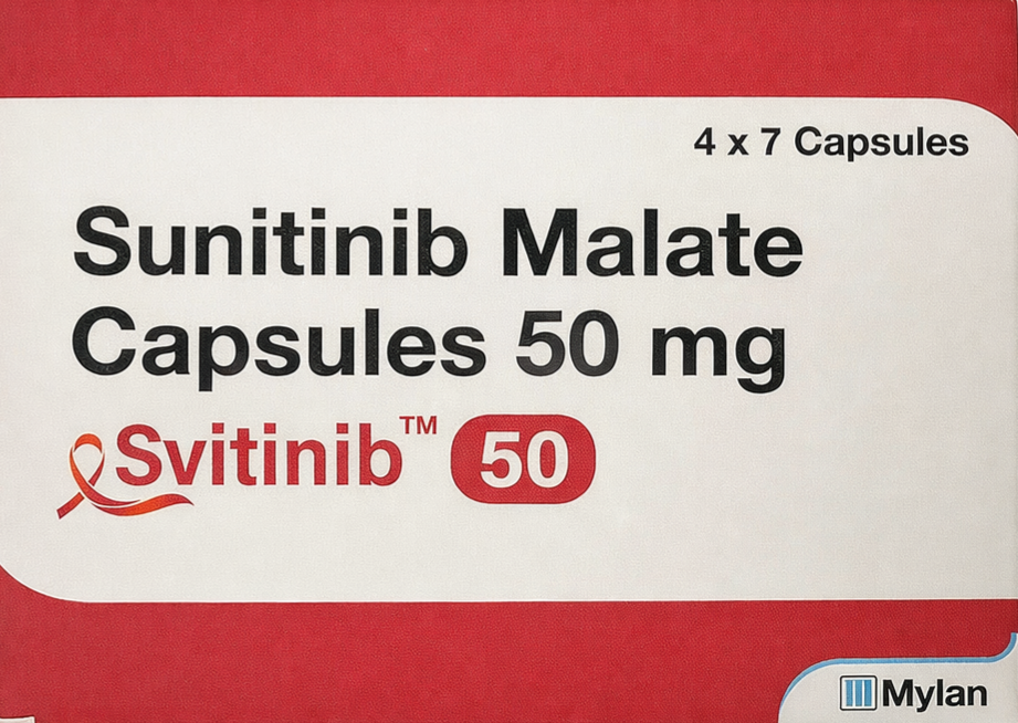 Svitinib 50mg Capsule - Oncology Division Medicine by Mylan Pharmaceutical pvt Ltd