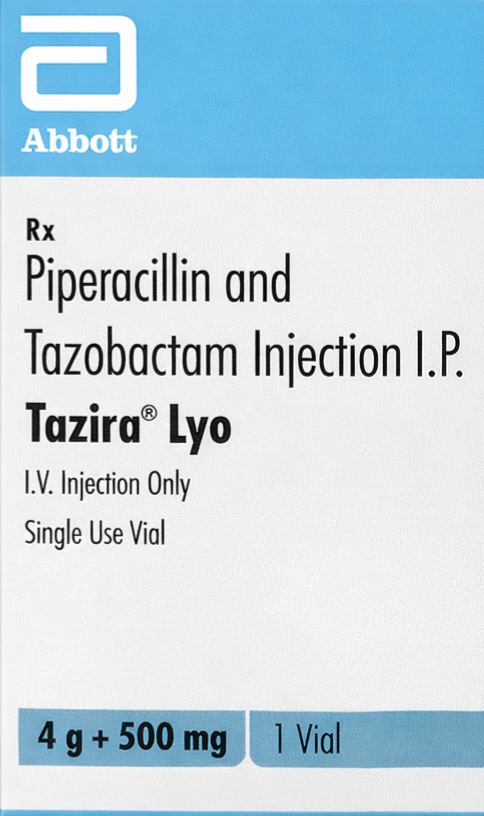 Tazira LYO 4gm+0.5gm Injection - Antibiotics Division Medicine by ABBOTT INDIA LTD