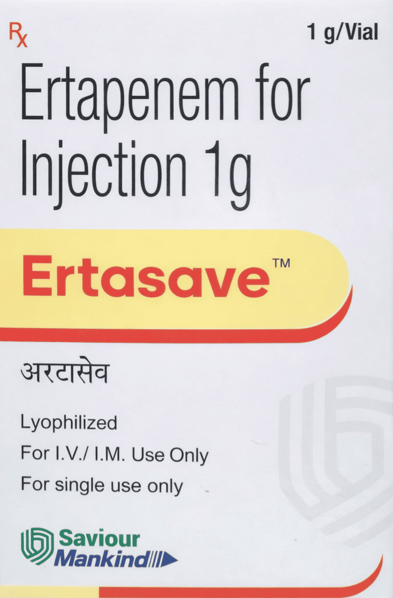 Ertasave 1gm Injection - Antibiotics Division Medicine by Mankind Pharmaceuticals Ltd