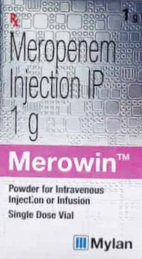 Merowin 1gm Injection - Antibiotics Division Medicine by Mylan Pharmaceutical pvt Ltd