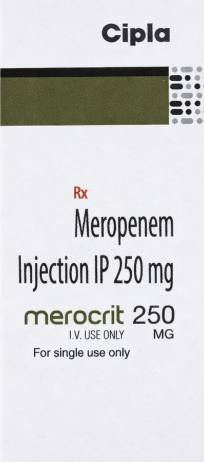 Merocrit 250mg Injection - Antibiotics Division Medicine by CIPLA LTD