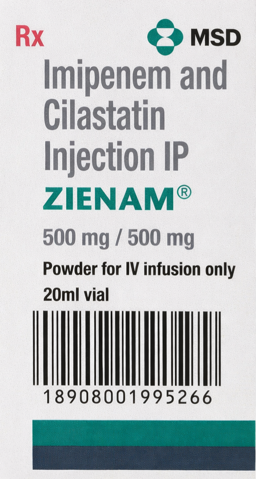 Zienam 500mg Injection - Antibiotics Division Medicine by MSD Pharmaceuticals Ltd