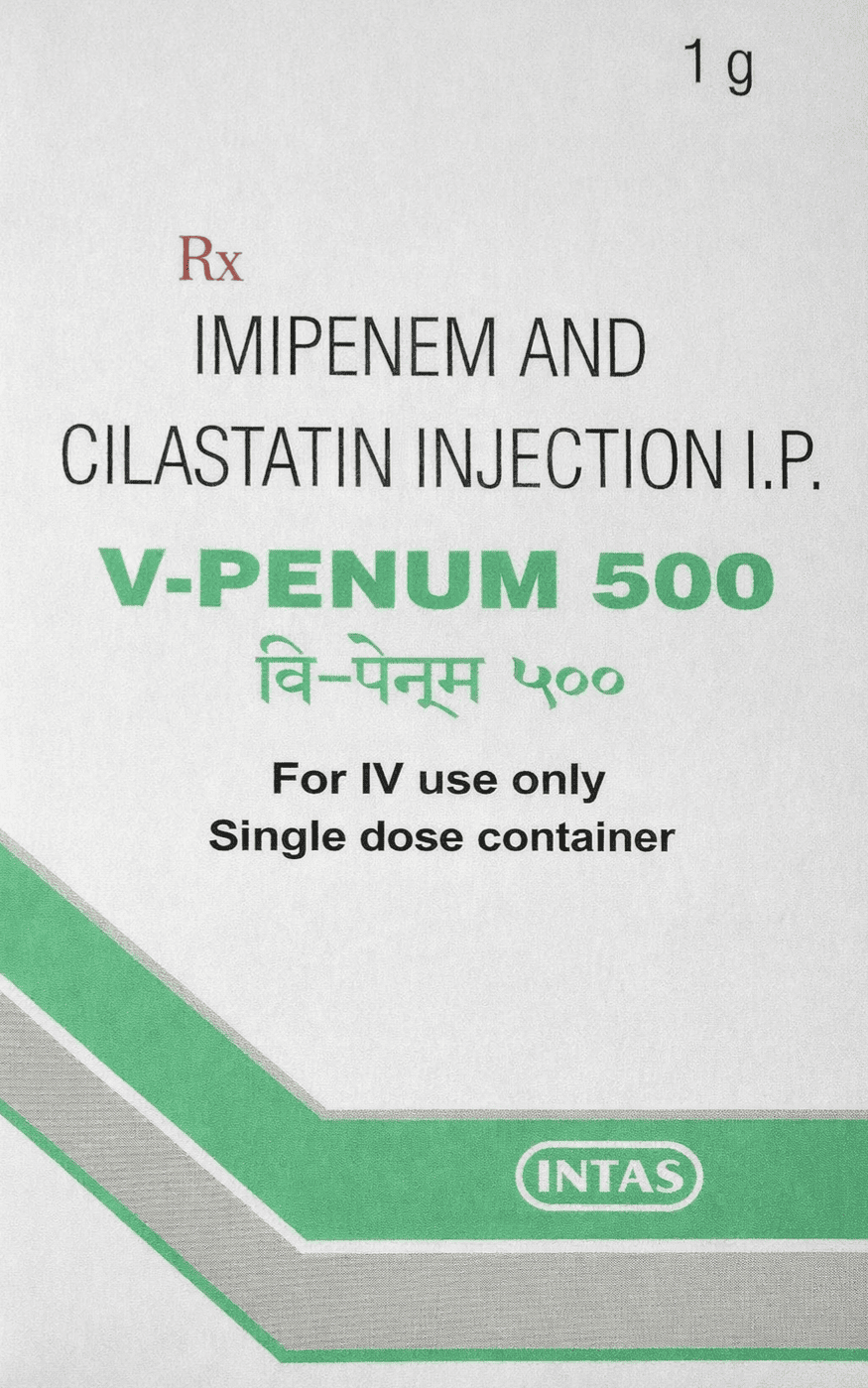 V Penum 500 mg Injection - Antibiotics Division Medicine by Intas Pharmaceuticals Ltd