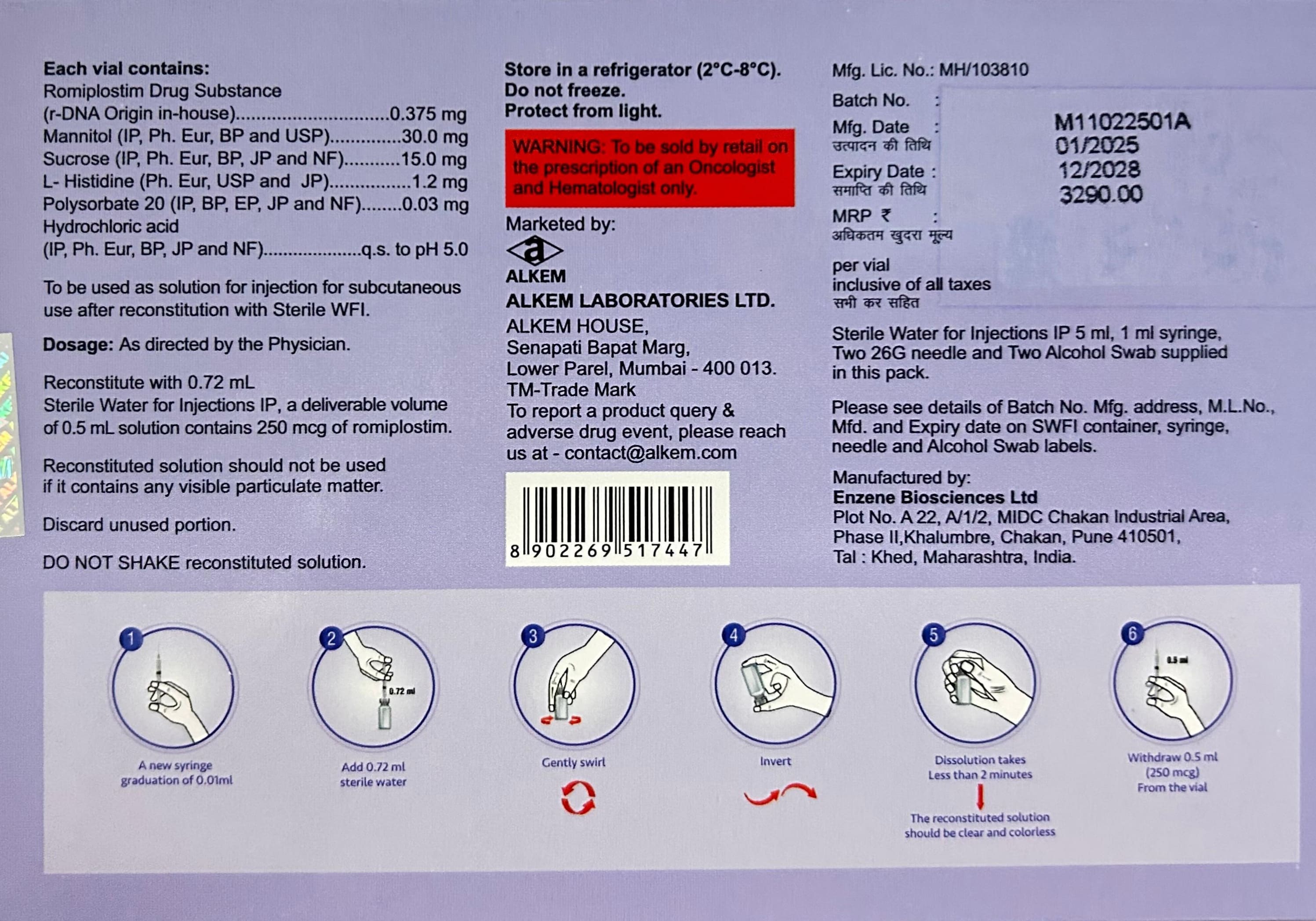Romiset 250mcg Injection