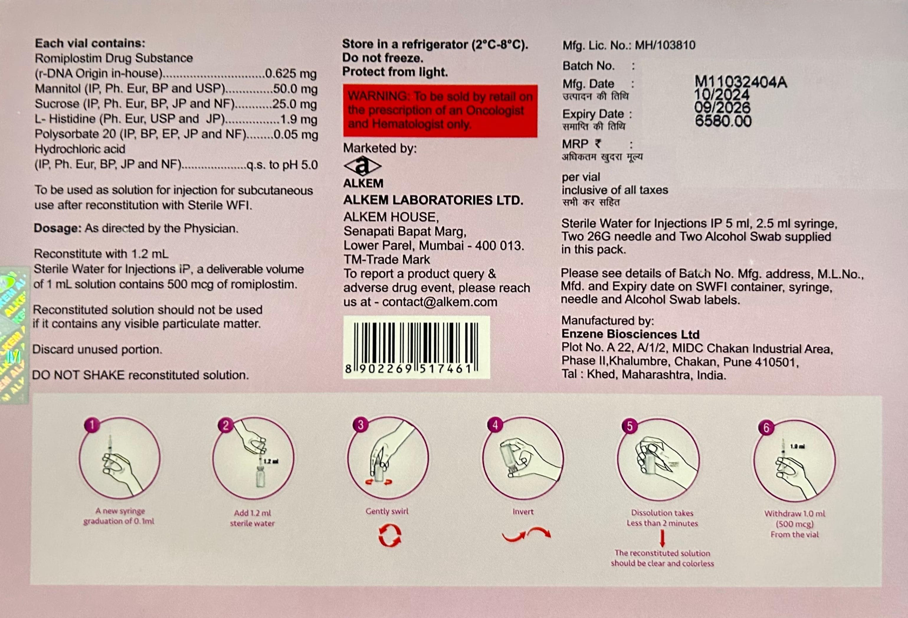 Romiset 500mcg Injection
