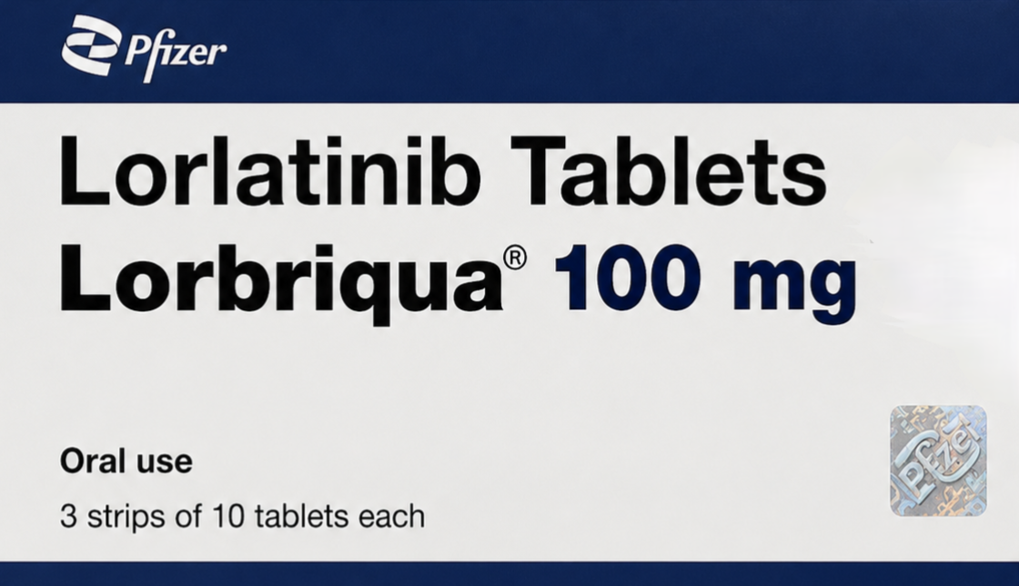 Lorbriqua 100mg Tablet 30's - Oncology Division Medicine by PFIZER LTD