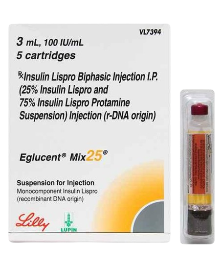 Eglucent Mix 25 100IU/ml Cartridge - Alternative Medicine
