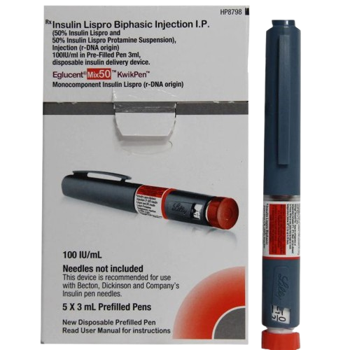 Eglucent Mix 50 Kwikpen 100IU/ml - Diabetes Division Medicine by Lupin Ltd