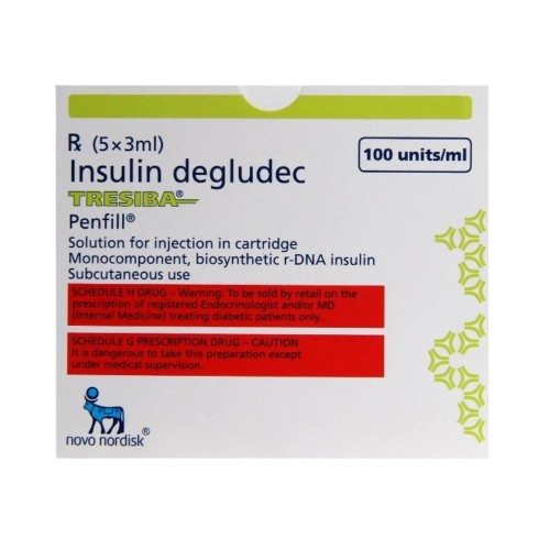 Tresiba 100Units/ml Penfill Cartridge - Diabetes Division Medicine by Novo Nordisk India Pvt Ltd