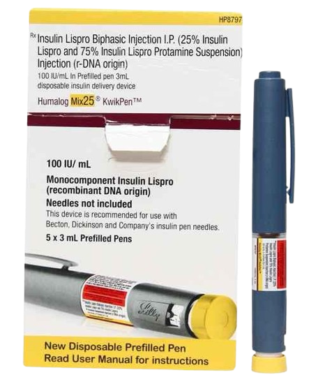 Humalog Mix 25 100IU Kwikpen - Diabetes Division Medicine by Eli Lilly and Company India Pvt Ltd